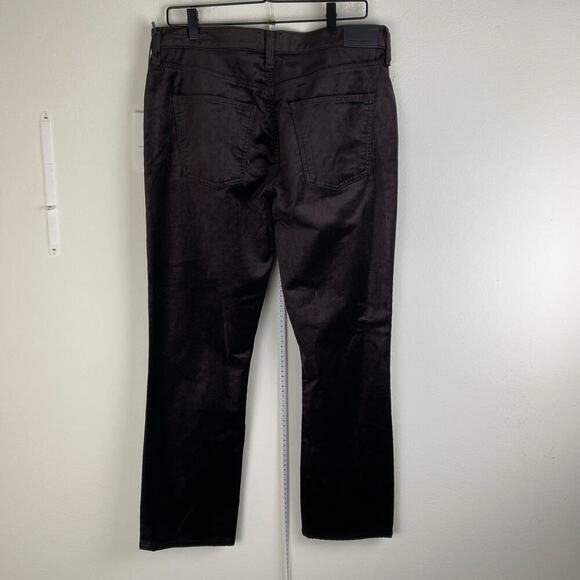 NWT Citizens of Humanity Jolene Velvet Pants Size 31 Pony Brown High Rise Slim - Picture 8 of 16